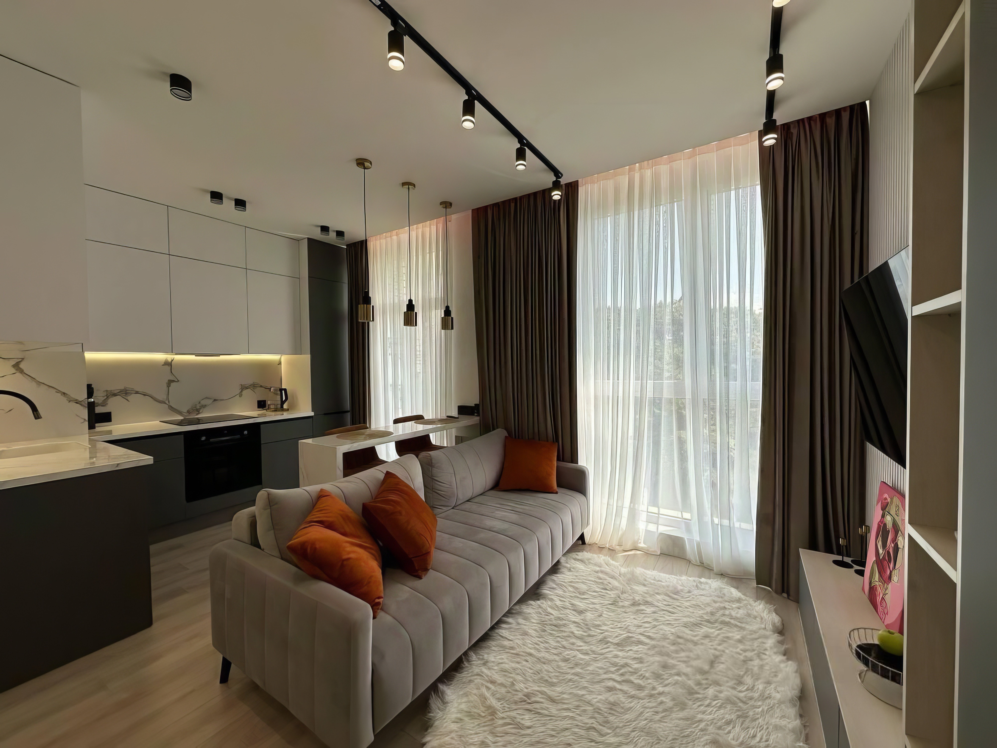 1-комнатный апартамент 43,8 м² с ремонтом в клубном доме BERZARINA 12