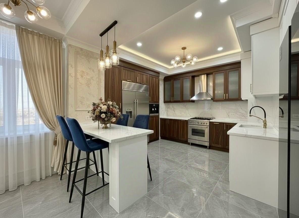2-комнатная квартира 71 м² с большой кухней-гостиной и дизайнерским ремонтом в ЖК «Сердце столицы»